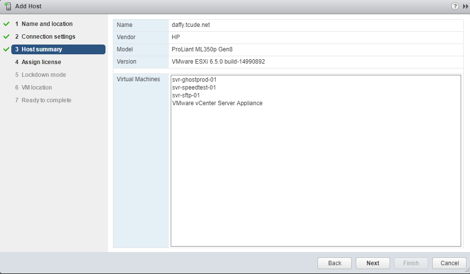 how to add host entry in vcenter appliance