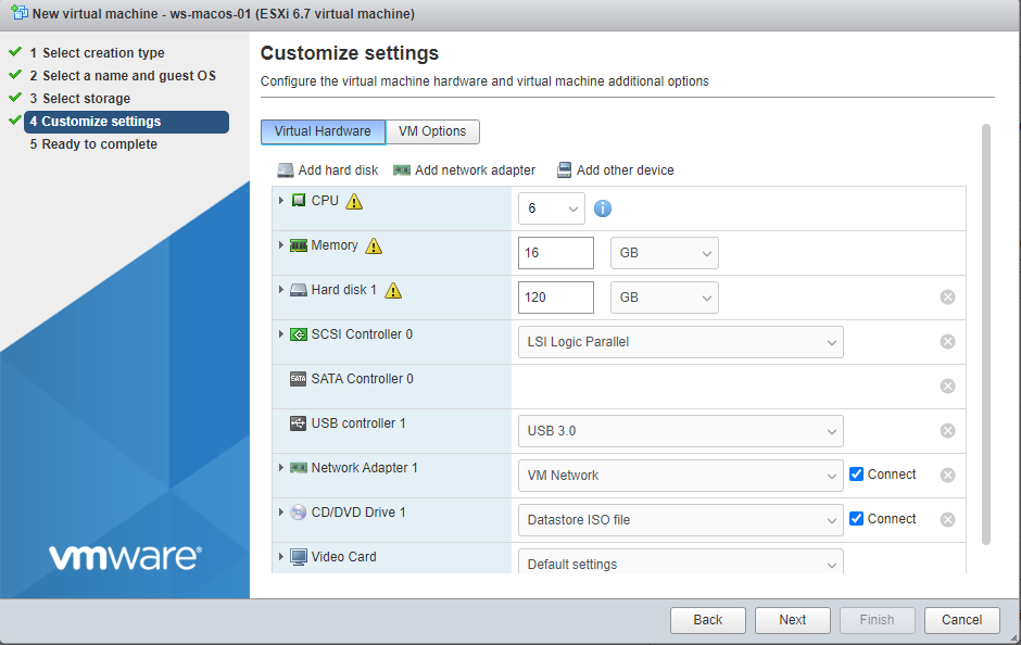 mac os iso vm ware