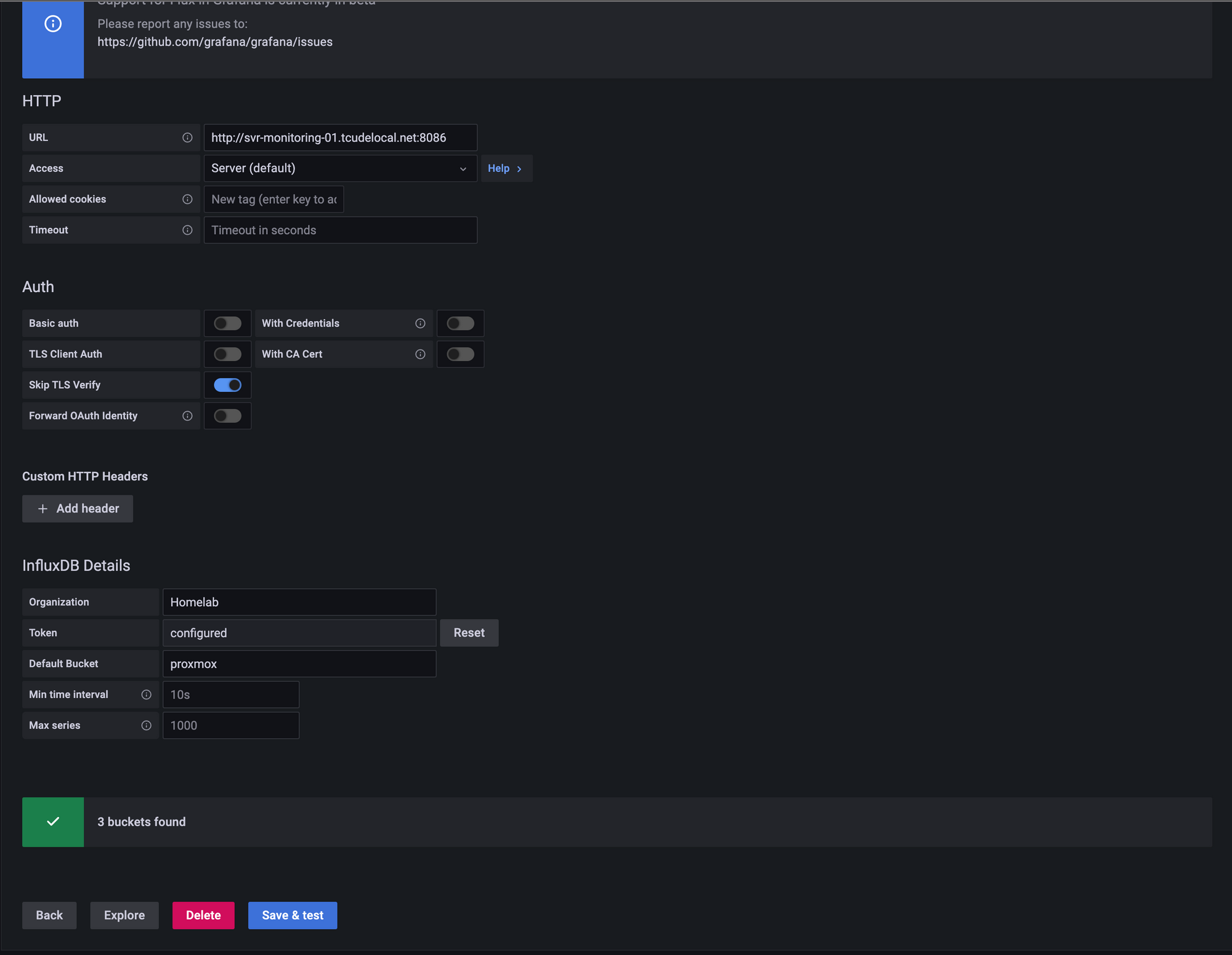 Monitoring Proxmox with InfluxDB and Grafana