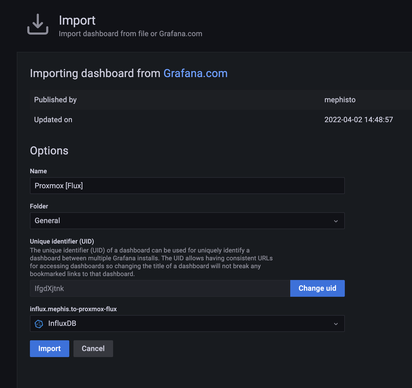 Monitoring Proxmox with InfluxDB and Grafana