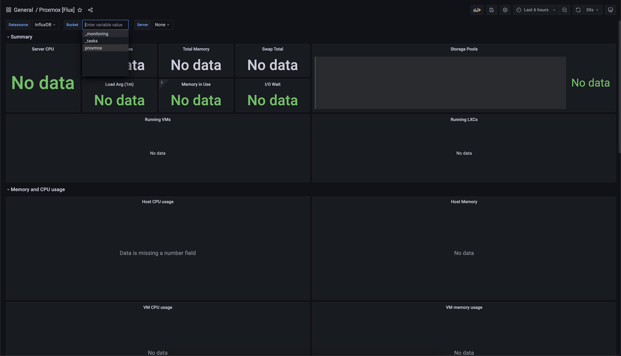 Monitoring Proxmox with InfluxDB and Grafana