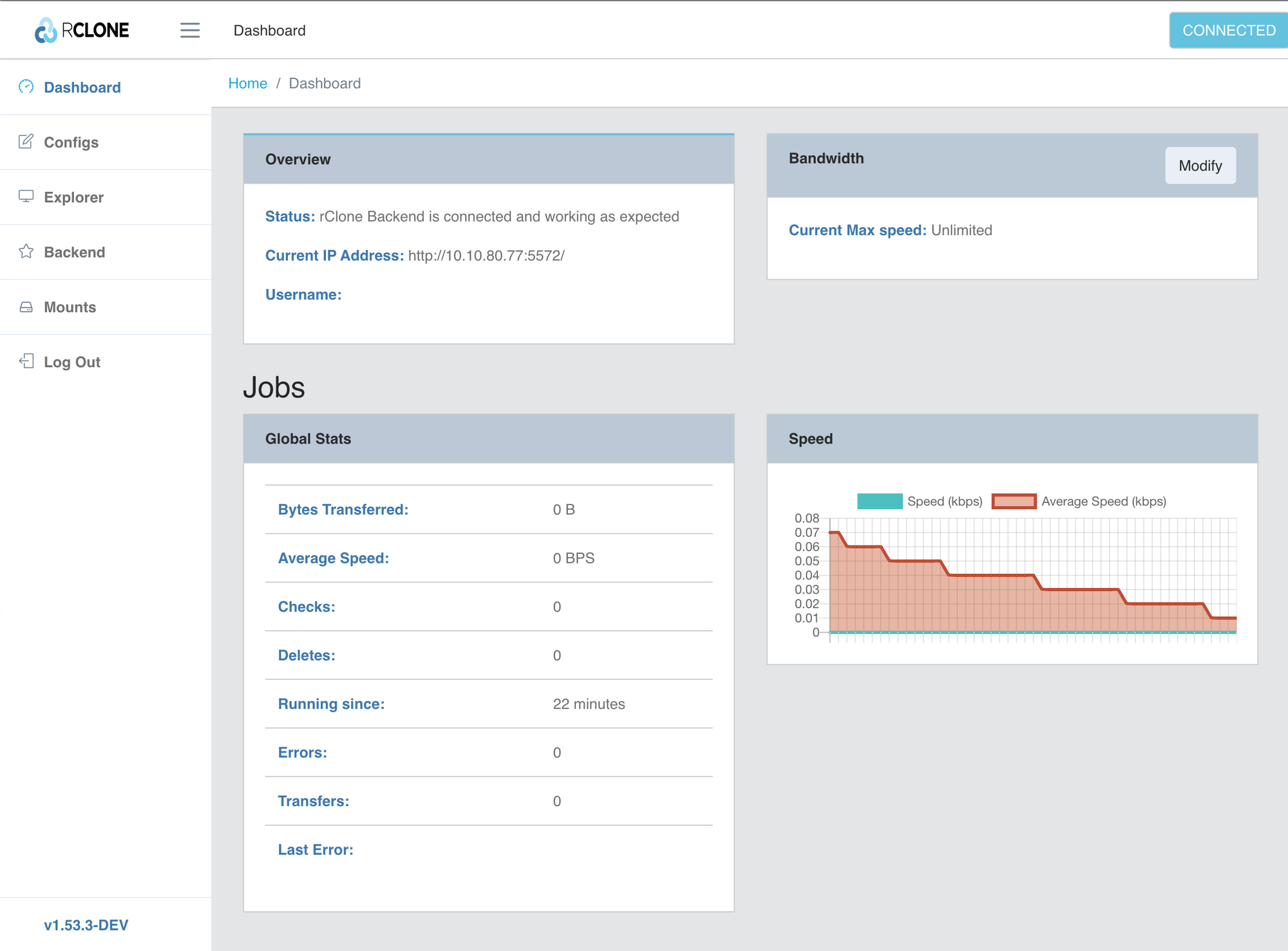 Setting up Rclone's Web GUI