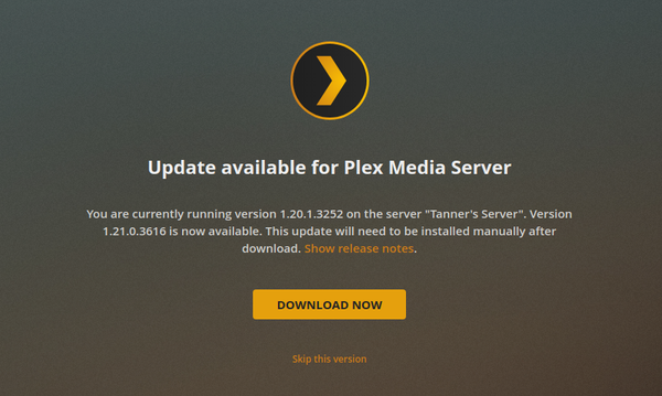 Updating Plex Media Server on Linux